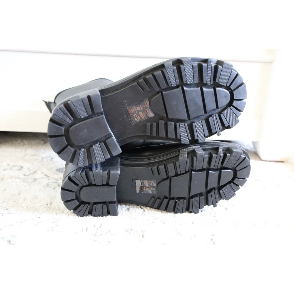 RAG & BONE Shiloh Lug Sole Rainboots CHUNKY‎ TRACTION BLACK Size EU 35